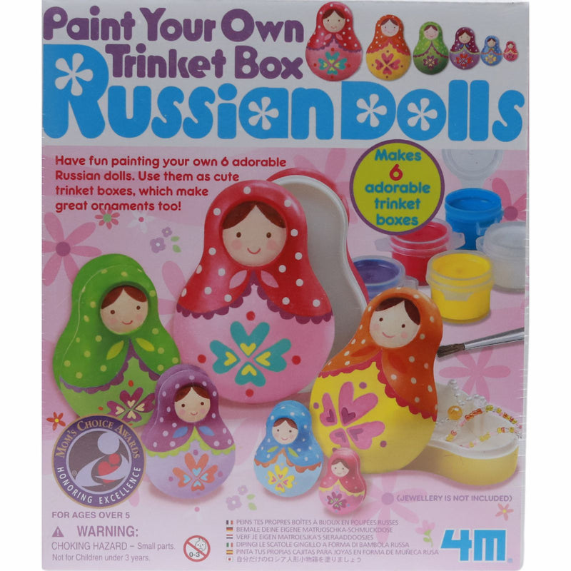 Paint your own Trinket Box - Russian Dolls by 4M on Schoolbooks.ie