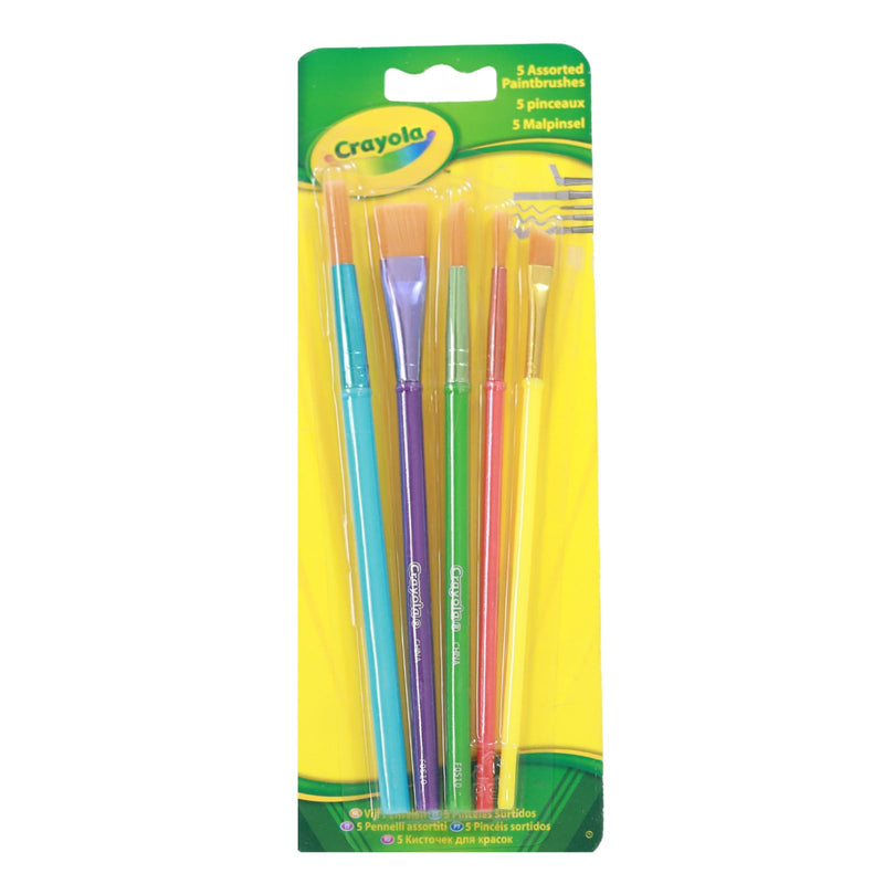 Crayola 5 Assorted Paintbrushes by Crayola on Schoolbooks.ie