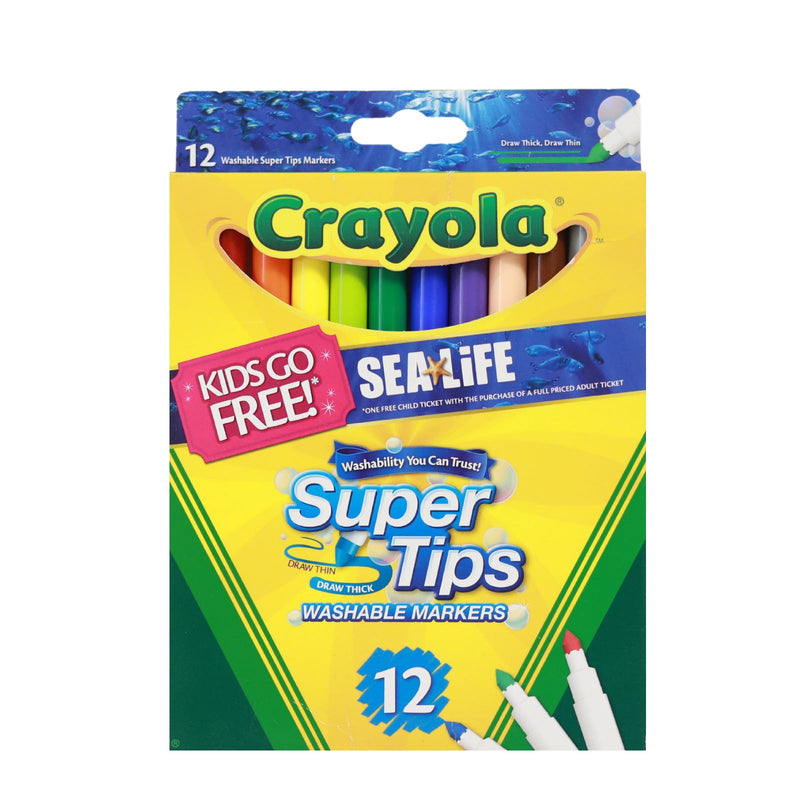 Crayola Washable Markers - Pack of 12 by Crayola on Schoolbooks.ie