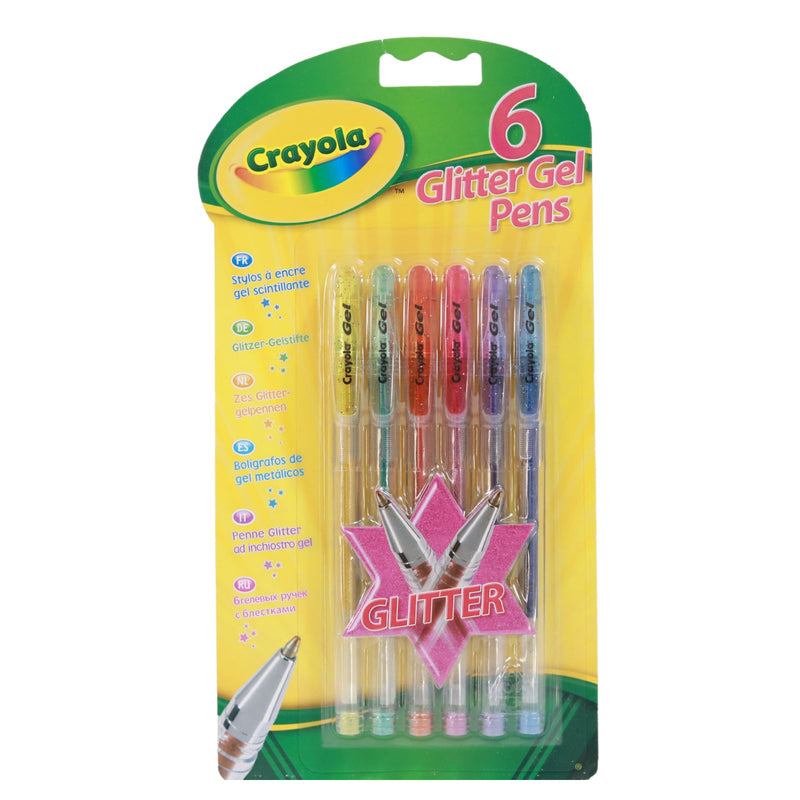 Crayola - Glitter Gel Pens - 6 Pack by Crayola on Schoolbooks.ie
