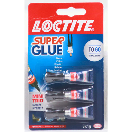 Loctite 3x1g Mini Trio Superglue by Loctite on Schoolbooks.ie