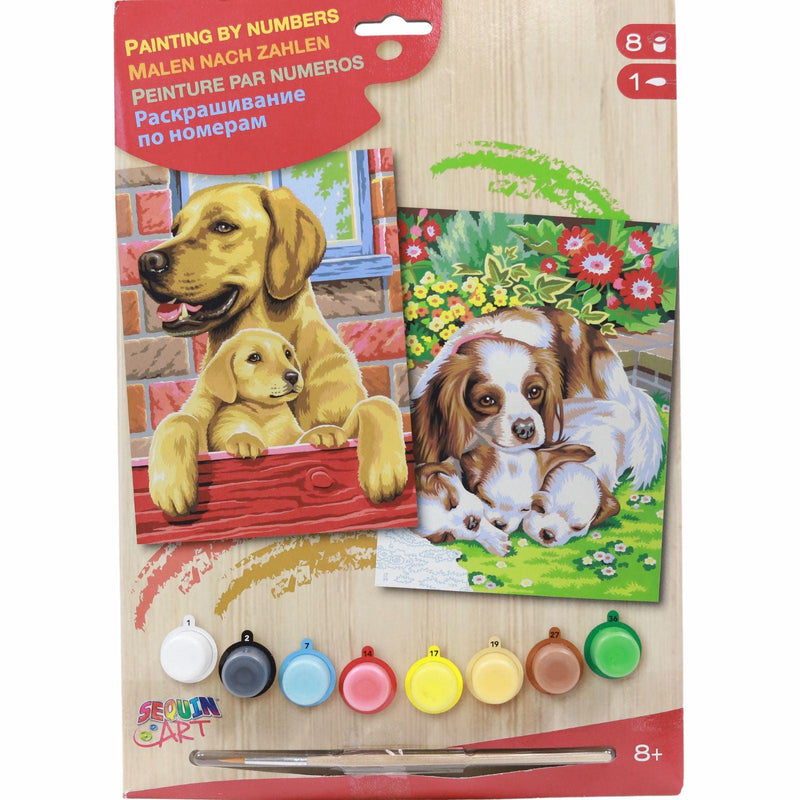 Dogs - Medium Paint By Numbers - Twin Pack by KSG on Schoolbooks.ie