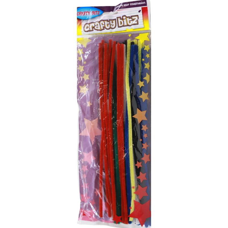 Crafty Bitz Packet of 42 12" Pipe Cleaners Stems - Vivid Chenille by Crafty Bitz on Schoolbooks.ie