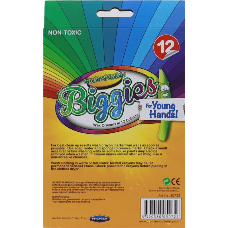 World of Colour - Biggies Box of 12 Crayons for Young Hands by World of Colour on Schoolbooks.ie