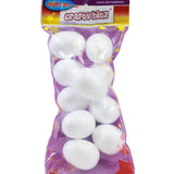 Polystyrene Eggs - 7cm - Packet of 10 by Crafty Bitz on Schoolbooks.ie