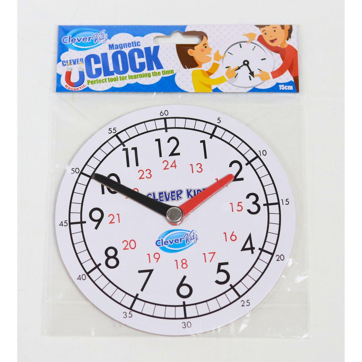 ■ Clever Kidz 15cm Magnetic Clever Clock by Clever Kidz on Schoolbooks.ie