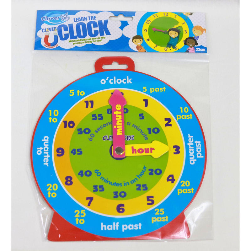 Clever Kidz 23cm Magnetic Clever Clock by Clever Kidz on Schoolbooks.ie