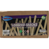 Crafty Bitz Box 1000 Lollipop Sticks - Natural by Crafty Bitz on Schoolbooks.ie