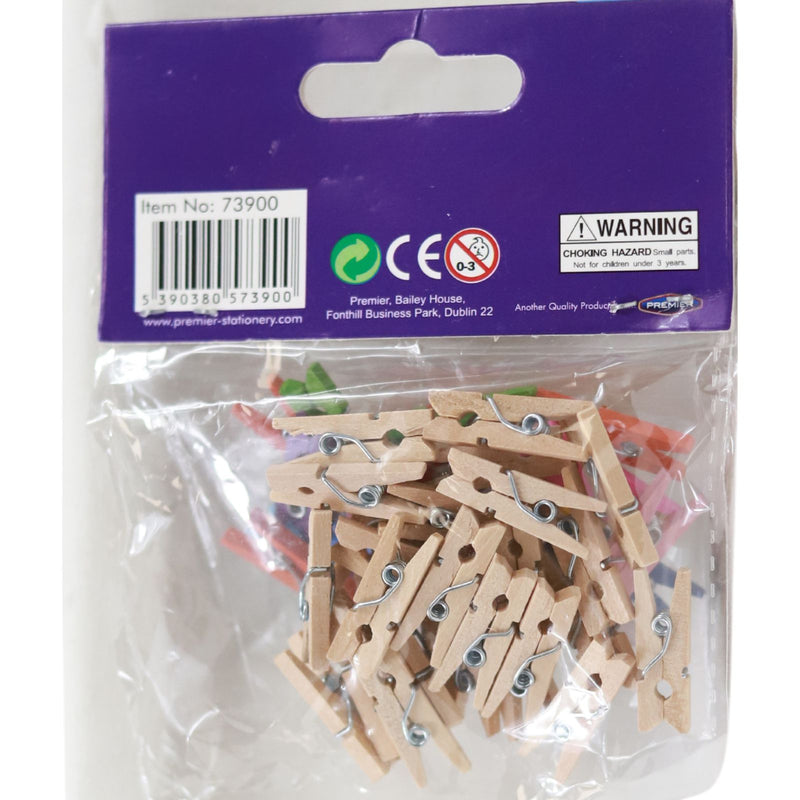 Crafty Bitz Packet of 50 Assorted Wooden Pegs by Crafty Bitz on Schoolbooks.ie