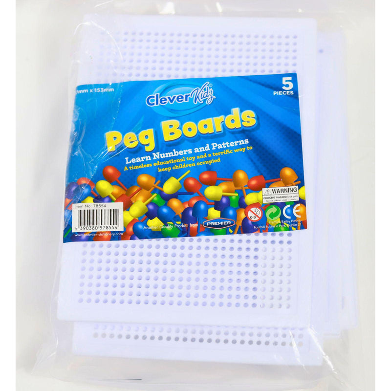 Clever Kidz - Peg Boards - Pack of 5 by Clever Kidz on Schoolbooks.ie