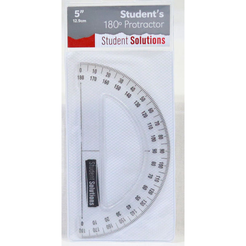 Student Solutions 12.9cm 180° Protractor by Student Solutions on Schoolbooks.ie