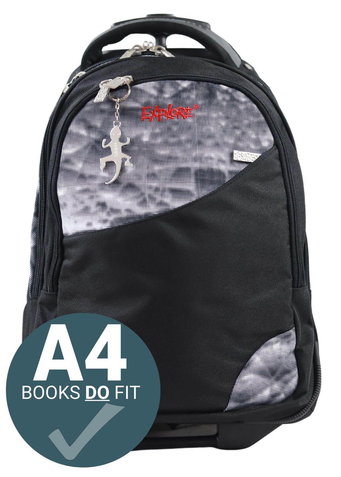 ■ Explore Trolley Backpack - Crystal & Black by Premier on Schoolbooks.ie