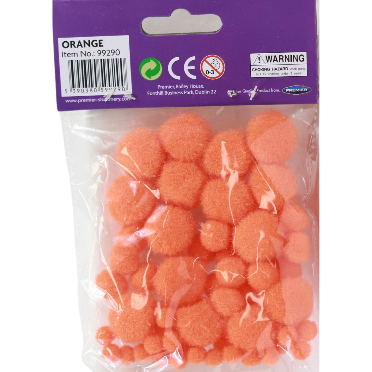 Crafty Bitz Primary Pom Poms - Orange by Crafty Bitz on Schoolbooks.ie