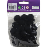 Crafty Bitz Primary Pom Poms - Black by Crafty Bitz on Schoolbooks.ie