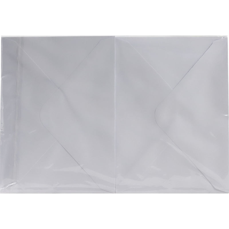 Pack of 50 - 5"x7" 250gsm Cards & Envelopes - White by Icon on Schoolbooks.ie