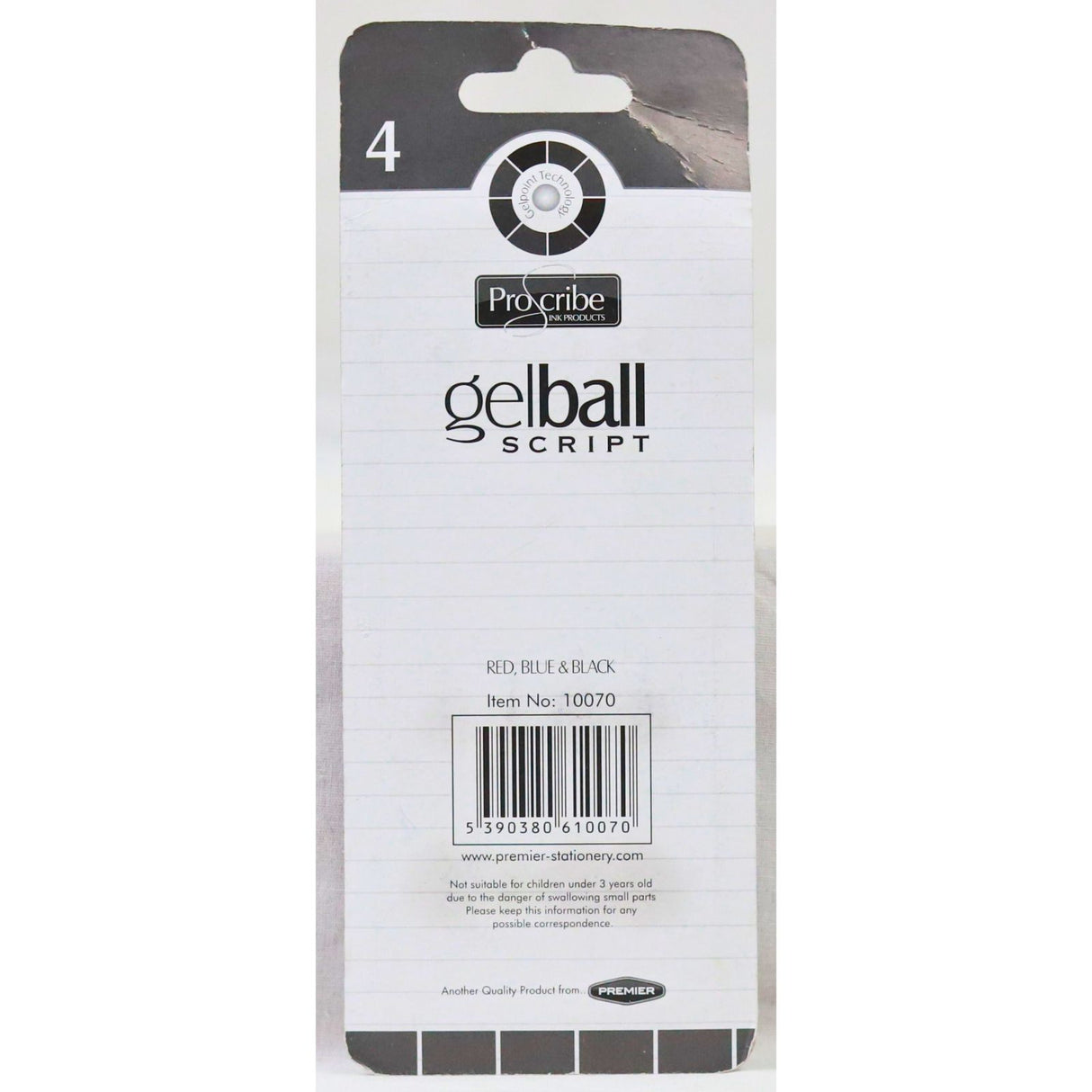 ■ Proscribe - Card of 4 Gelball Script Pens by ProScribe on Schoolbooks.ie