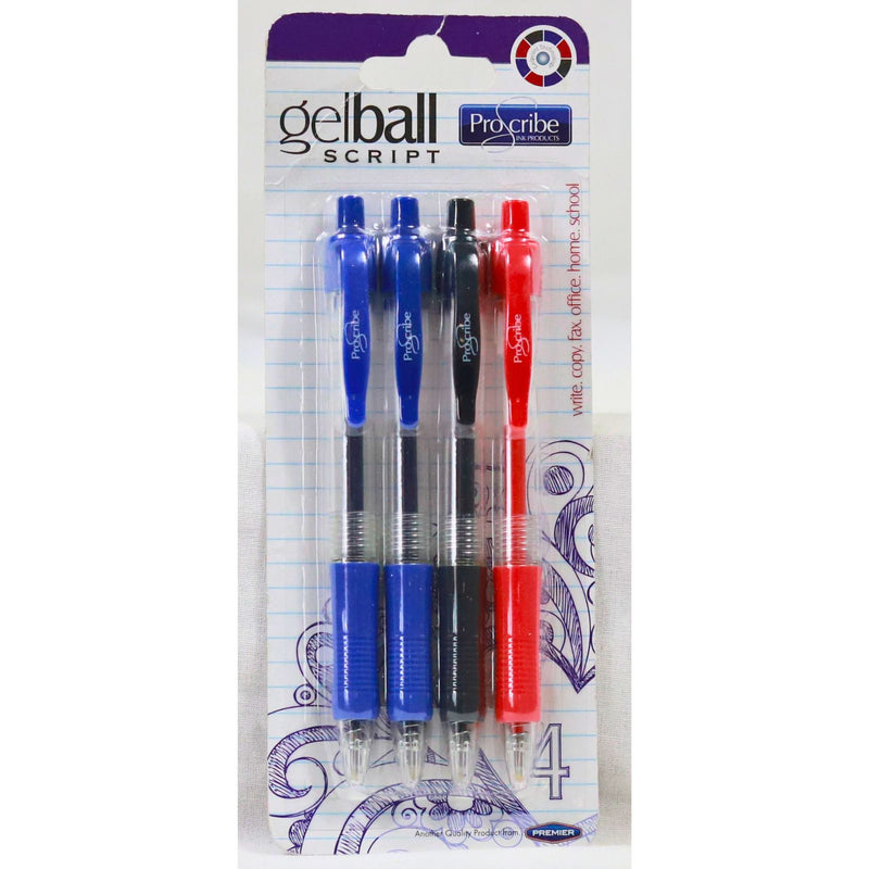 Proscribe Card of 4 Gelball Script Pens by ProScribe on Schoolbooks.ie
