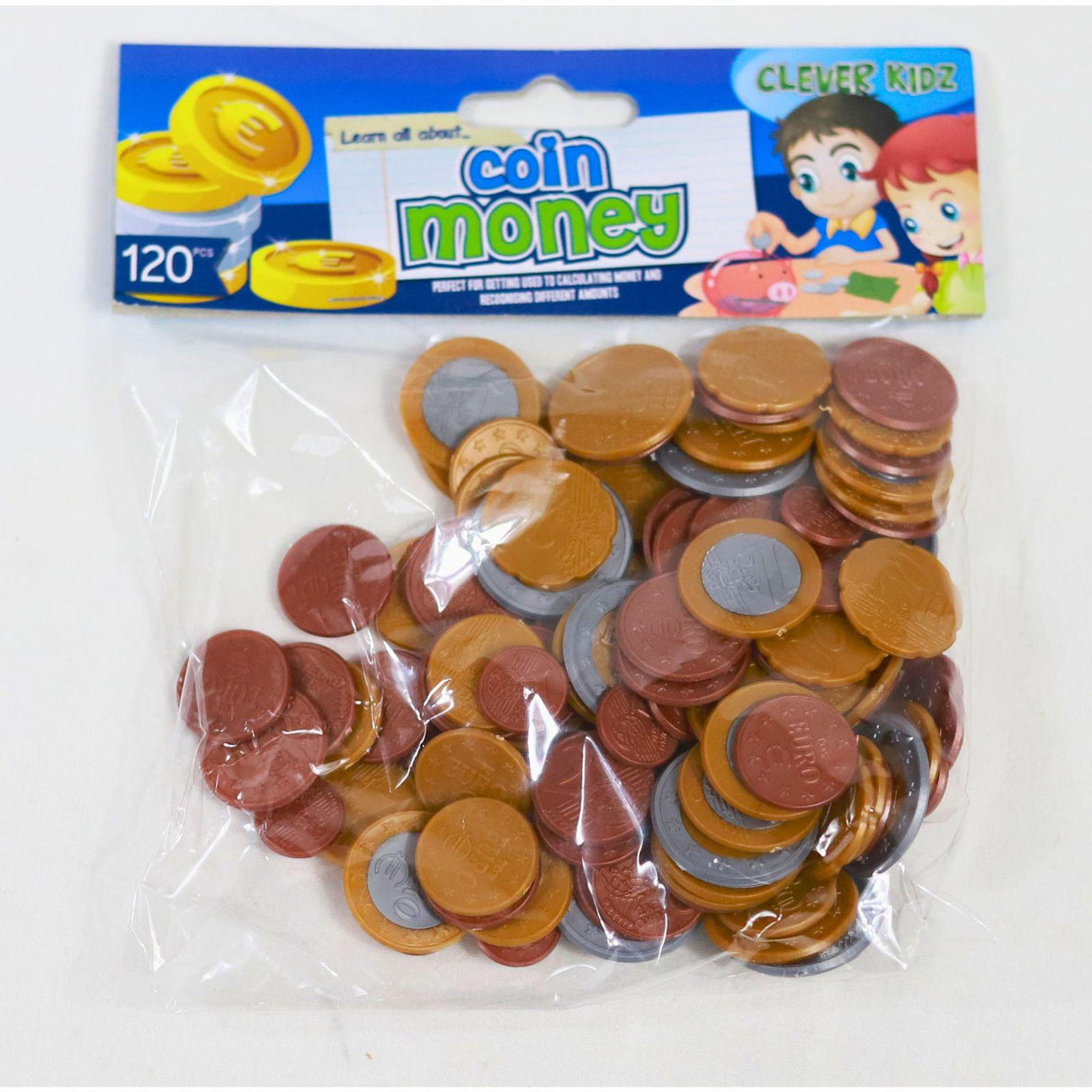 ■ Clever Kidz - Coin Money Set - Euro - 120 Pieces by Clever Kidz on Schoolbooks.ie