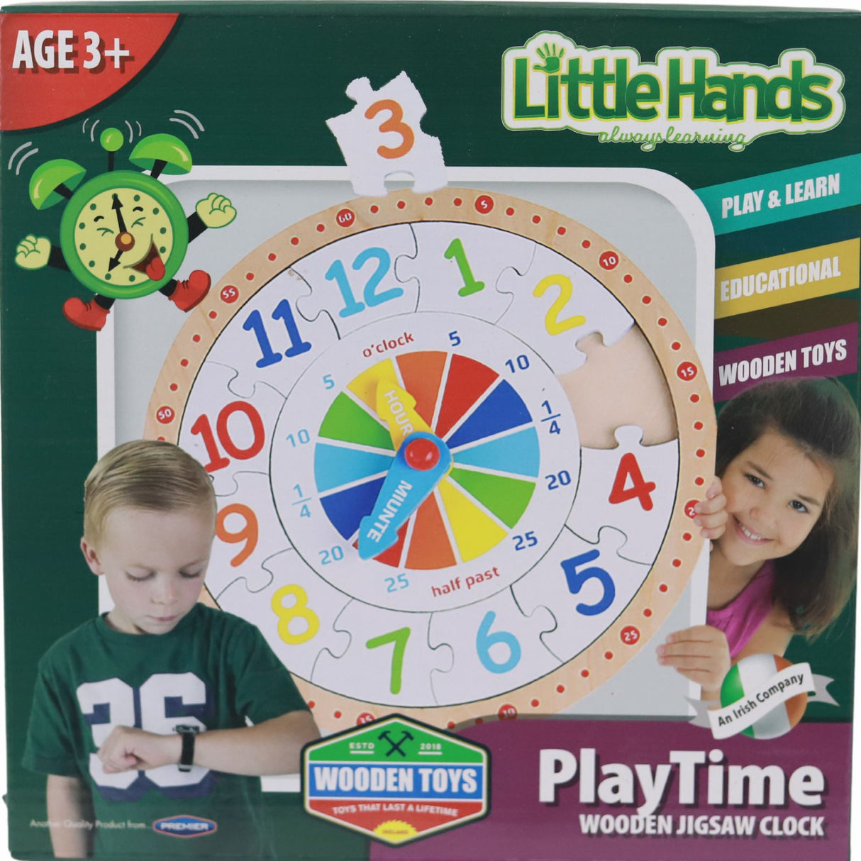 ■ Little Hands Wooden Jigsaw Clock Puzzle by Little Hands on Schoolbooks.ie