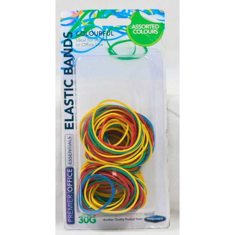 Premier Office Colourful Elastic Bands 30g by Premier Stationery on Schoolbooks.ie