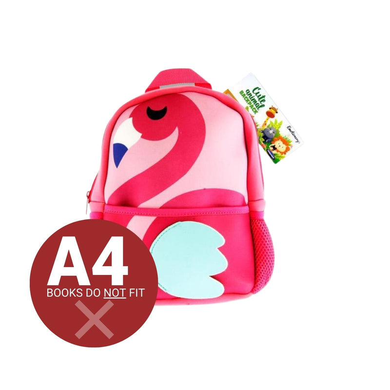 Emotionery Neoprene Cute Animal Junior Backpack - Flamingo by Emotionery on Schoolbooks.ie