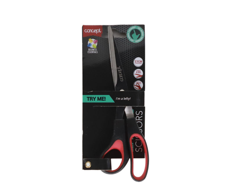 Concept 21cm Comfort Grip Scissors - Left Handed by Concept on Schoolbooks.ie