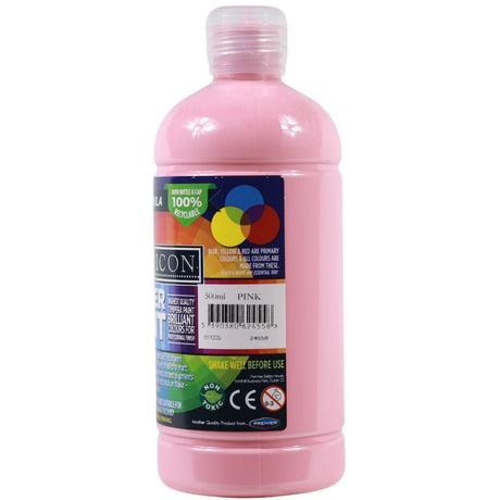 Icon Poster Paint 500ml - Pink by Icon on Schoolbooks.ie