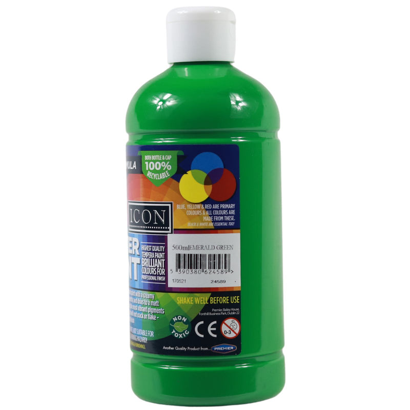 Icon Poster Paint 500ml - Emerald Green by Icon on Schoolbooks.ie