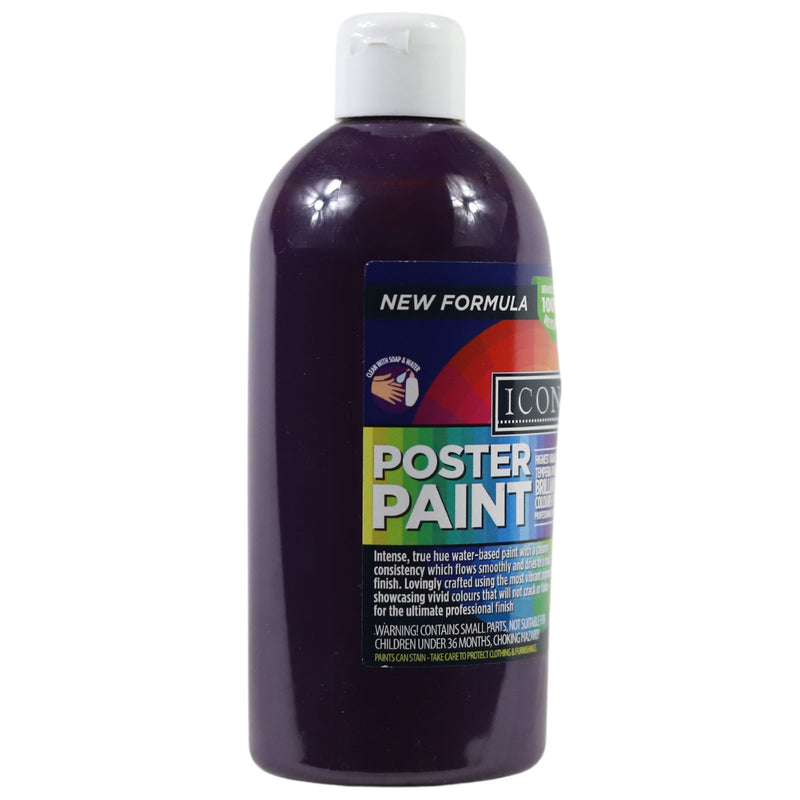 Icon Poster Paint 500ml - Purple - Violet by Icon on Schoolbooks.ie