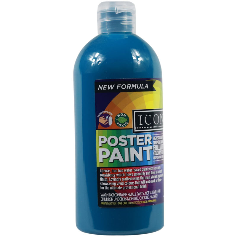 Icon Poster Paint 500ml - Turquoise by Icon on Schoolbooks.ie