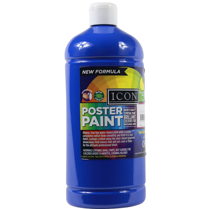 Icon Art 1ltr Poster Paint - Ultramarine Blue by Icon on Schoolbooks.ie