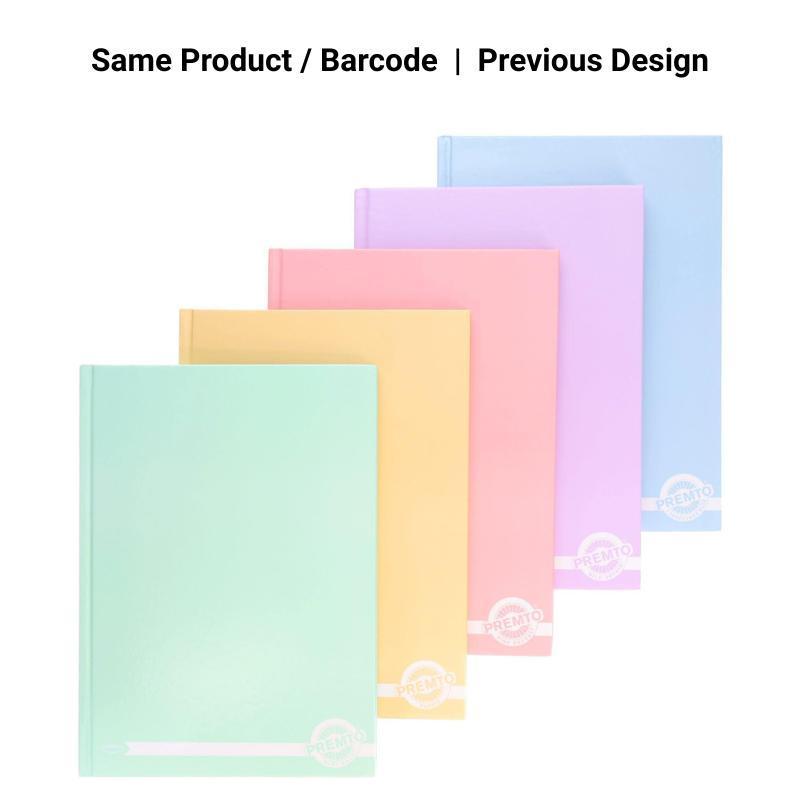 Premto - Hardback Notebooks - Pastel - A4 - 160 Page - Pack of 5 by Premto on Schoolbooks.ie