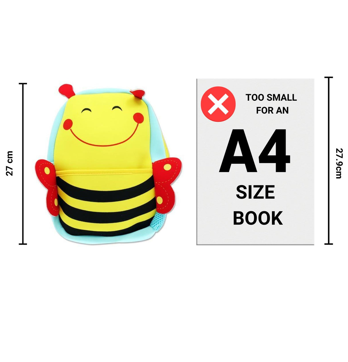 ■ Emotionery Neoprene Cute Animal Junior Backpack - Bee by Emotionery on Schoolbooks.ie