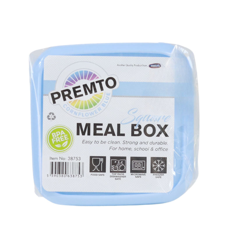 Premto - Pastel Square Meal Box - Cornflower Blue by Premto on Schoolbooks.ie