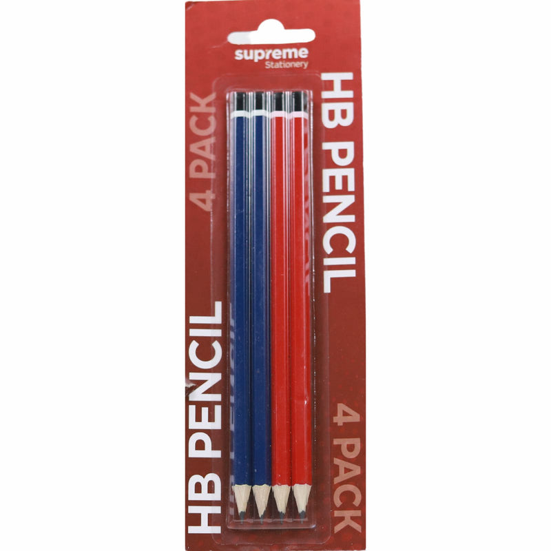 HB Pencils - 4 Pack by Supreme Stationery on Schoolbooks.ie