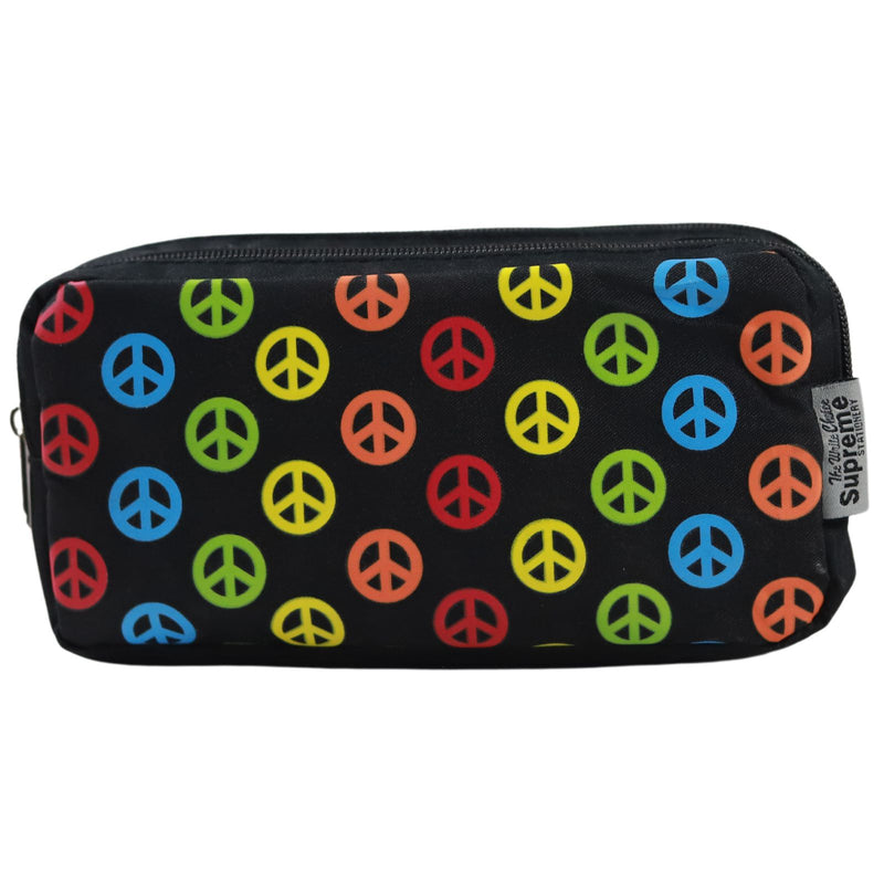 Peace Sign Double Pencil Case by Supreme Stationery on Schoolbooks.ie