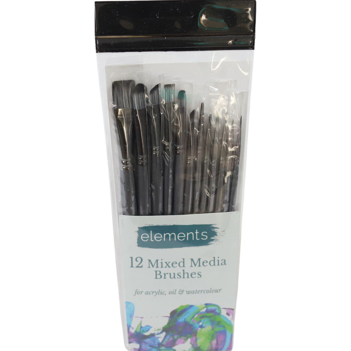 12 Mixed Media Brush Set by Elements on Schoolbooks.ie