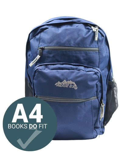 ■ Ridge 53 - College Backpack - Navy and Grey by Ridge 53 on Schoolbooks.ie