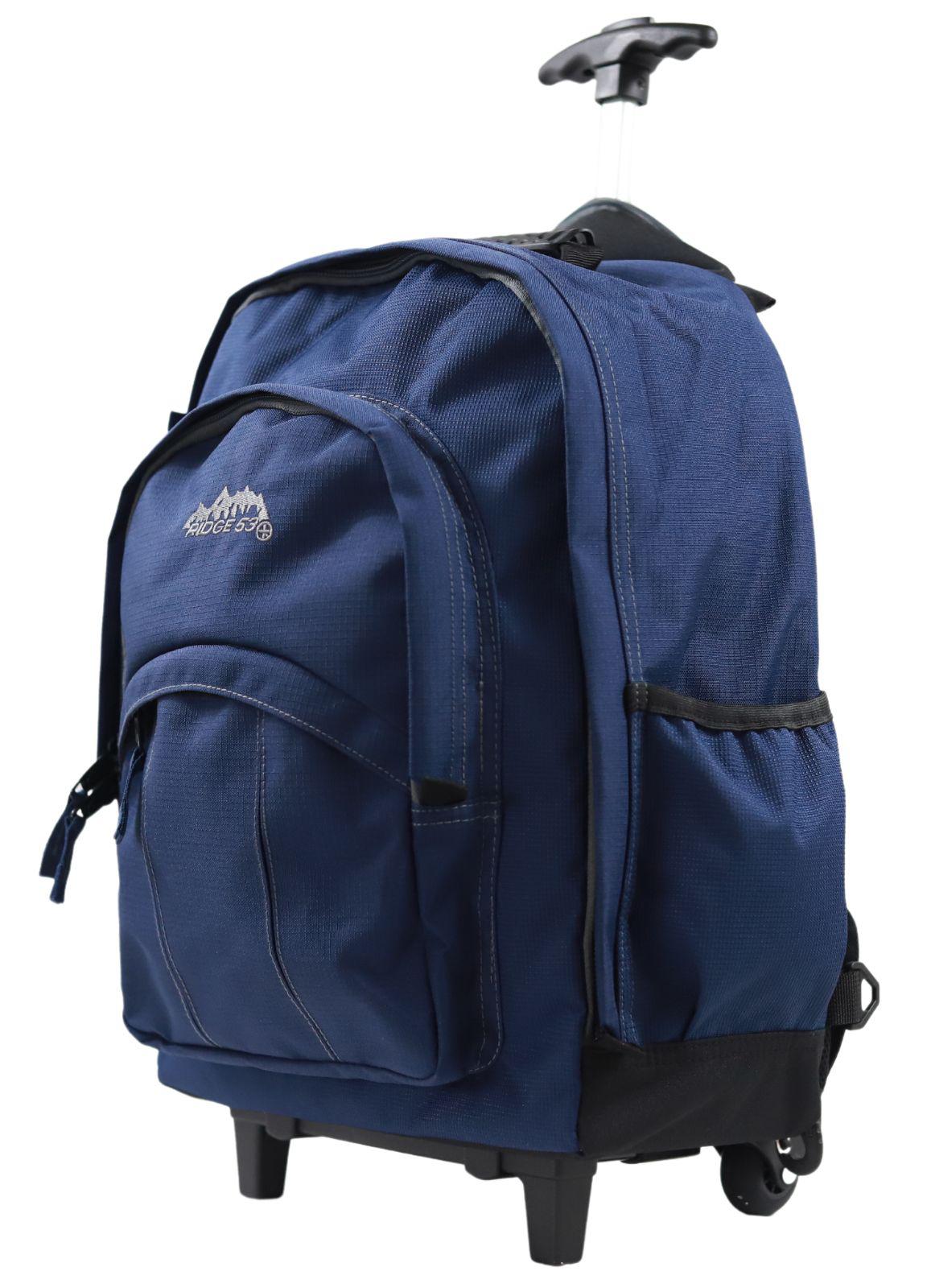 ■ Ridge 53 - Temple Wheeled Backpack - Navy/Grey by Ridge 53 on Schoolbooks.ie