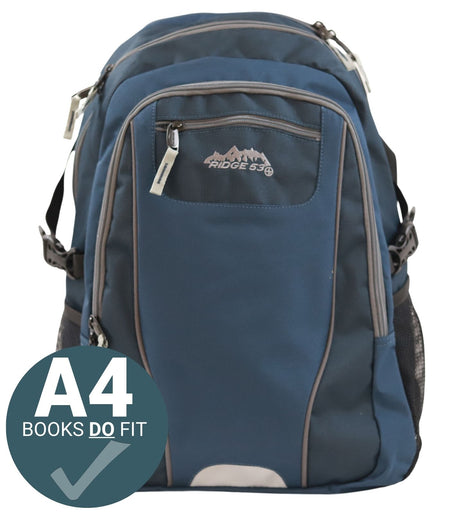 Ridge 53 - Pearse Backpack - Navy and Grey by Ridge 53 on Schoolbooks.ie