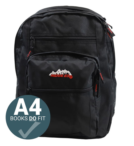 Ridge 53 - College Backpack - Black by Ridge 53 on Schoolbooks.ie