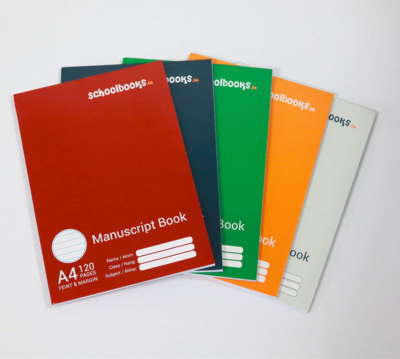 Schoolbooks.ie - A4 Manuscript Book - 120 Page - Pack of 5 - Assorted by Schoolbooks.ie on Schoolbooks.ie