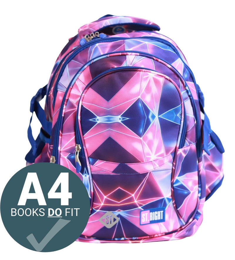 St.Right - Neon Party- 4 Compartment Backpack by St.Right on Schoolbooks.ie