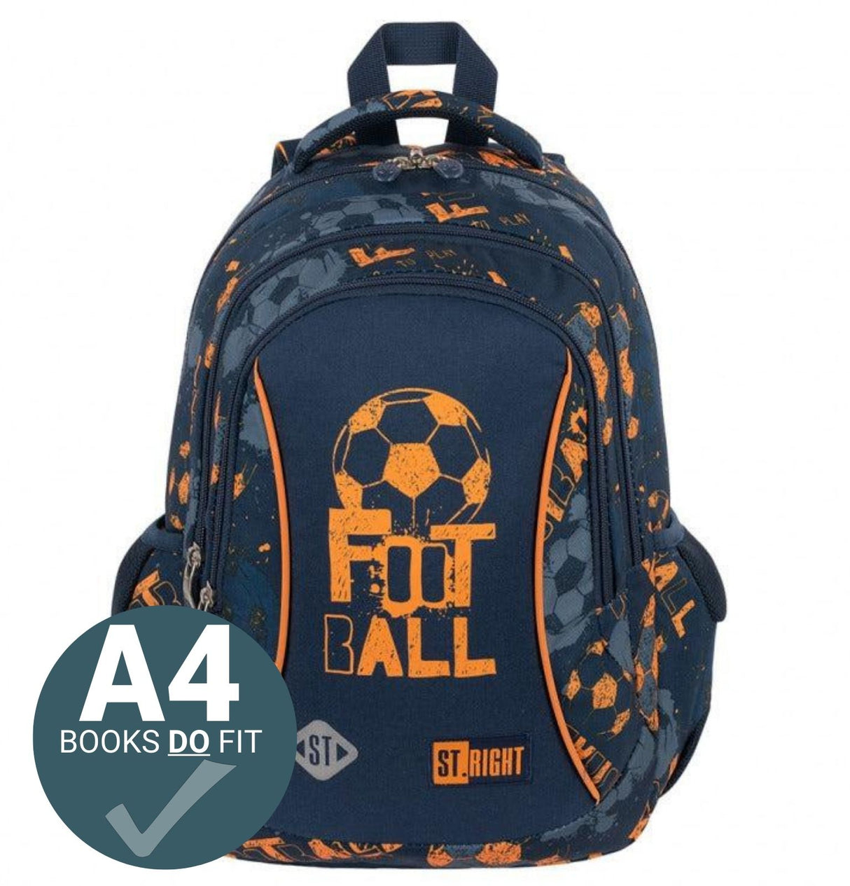 St.Right - Football - 3 Compartment Backpack by St.Right on Schoolbooks.ie