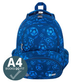 St.Right - Blue Football - 3 Compartment Backpack by St.Right on Schoolbooks.ie