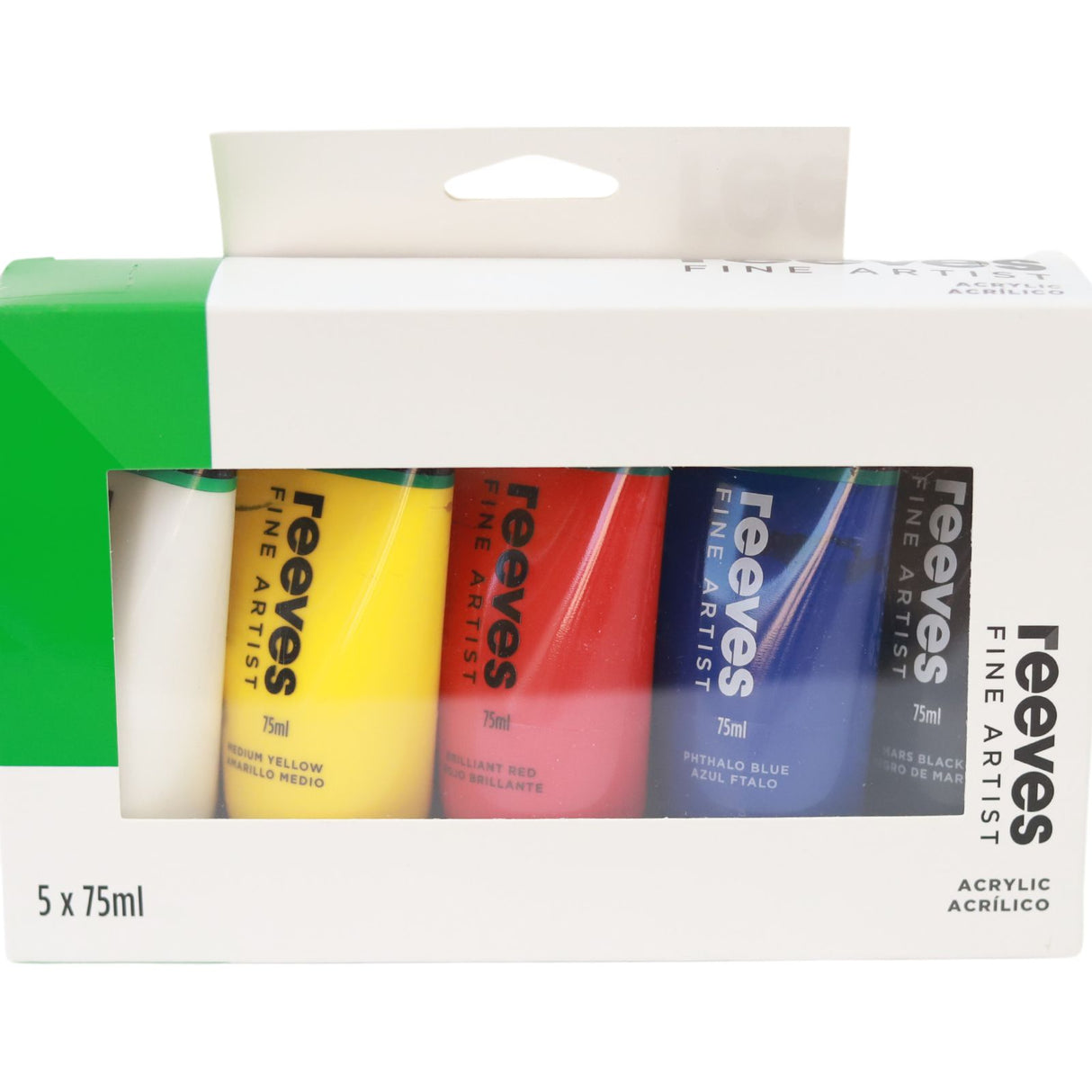 Reeves - Fine Acrylic Tube Set 5 x 75ml by Reeves on Schoolbooks.ie