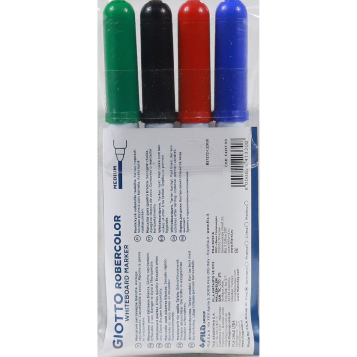 Giotto Robercolor Packet Of 4 Bullet Point Whiteboard Markers by Giotto on Schoolbooks.ie