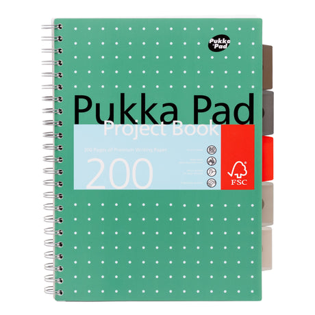 Pukka Pad - A4 Project Book - Metallic - 200 Pages by Pukka Pad on Schoolbooks.ie