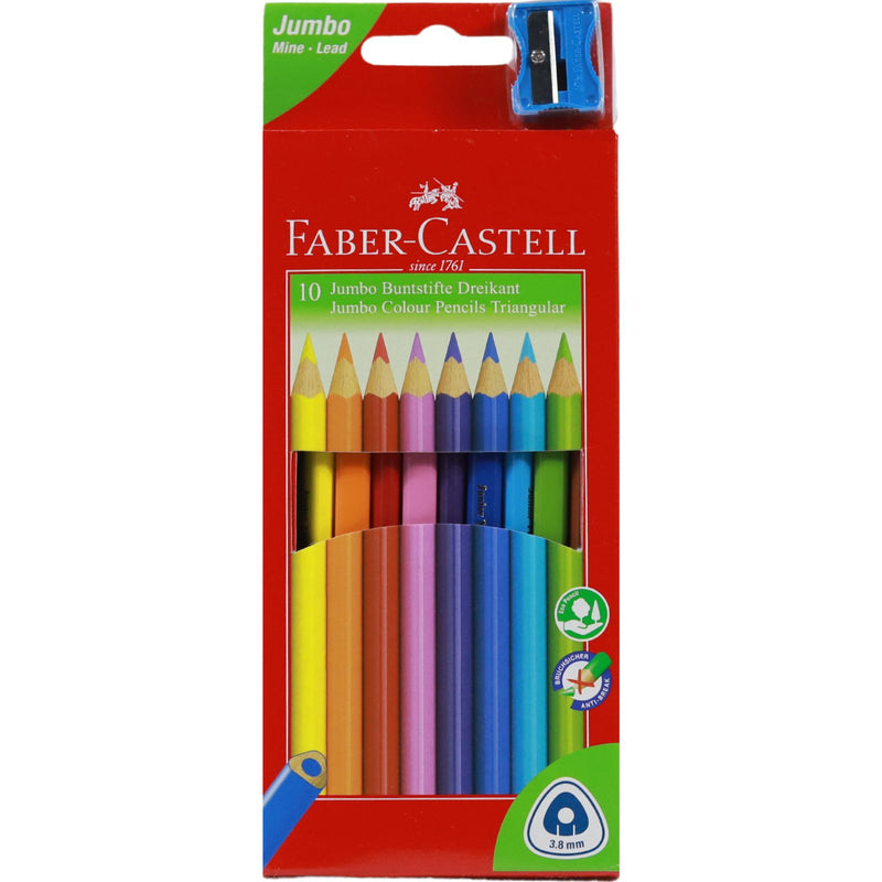 Faber-Castell - Junior Triangular Colouring Pencils - Box of 10 by Faber-Castell on Schoolbooks.ie