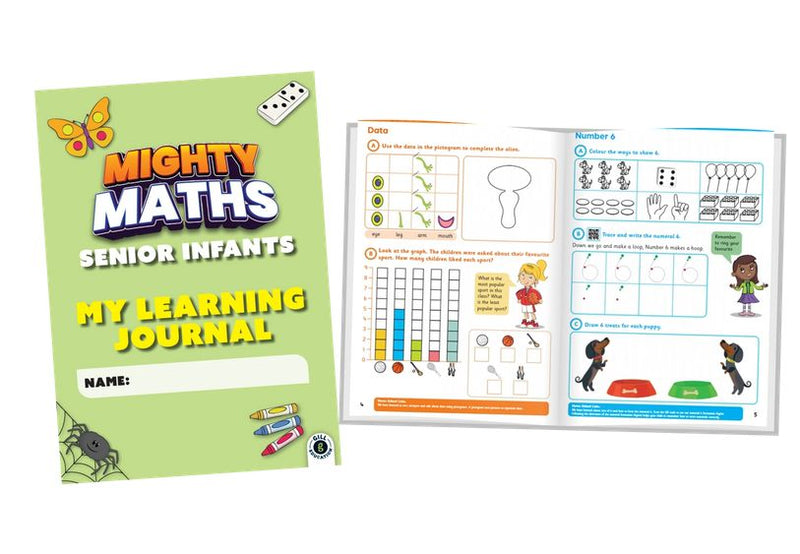 Mighty Maths - Pupils Book & Assessment Book & My Learning Journal - Set - Senior Infants by Gill Education on Schoolbooks.ie